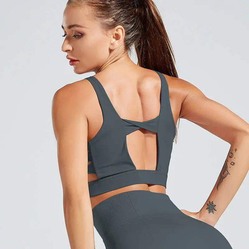 Kaminsky Sports Tank Top Women New Breathable Fitness Top Women Shockproof Sports Bra Workout Running Casual Wear Patchwork Top M J Fitness