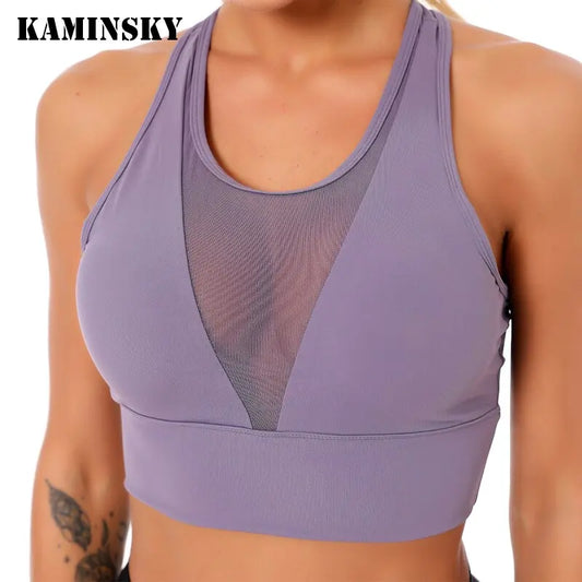 Kaminsky Women Push Up Bra Gym Exercise Fitness Bras Workout Running Sexy Bra Lady Sport Bra New Sports Wear For Gym Sports Bras M J Fitness