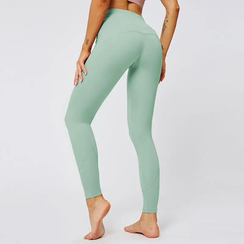 Kaminsky Women Super Soft Sexy Hip Fitness Pants Female Stretchy Sport Pants Anti-sweat High Waist Leggins Gym Athletic Legging M J Fitness
