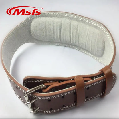 Leather Weightlifting Belt Gym M J Fitness