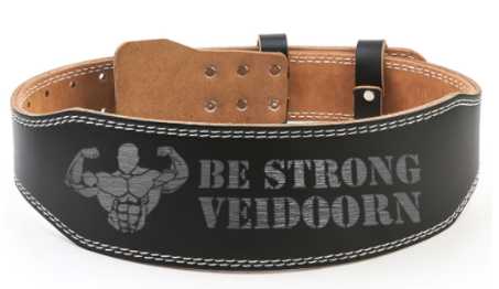 Leather Weightlifting Belt Gym M J Fitness