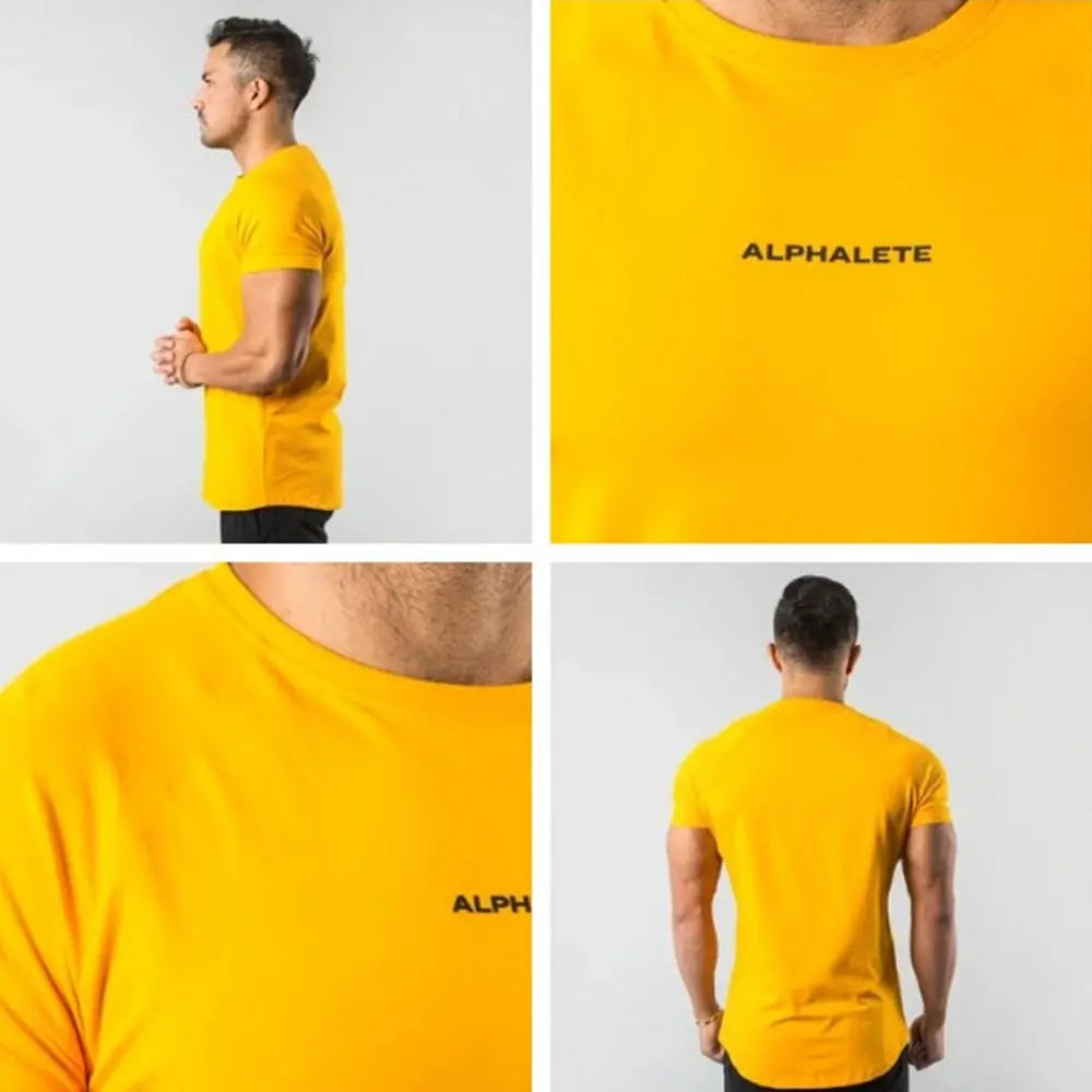 Men Fitted Gym T-Shirt M J Fitness