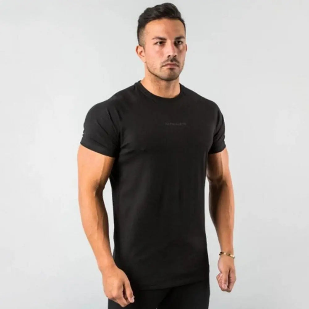 Men Fitted Gym T-Shirt M J Fitness