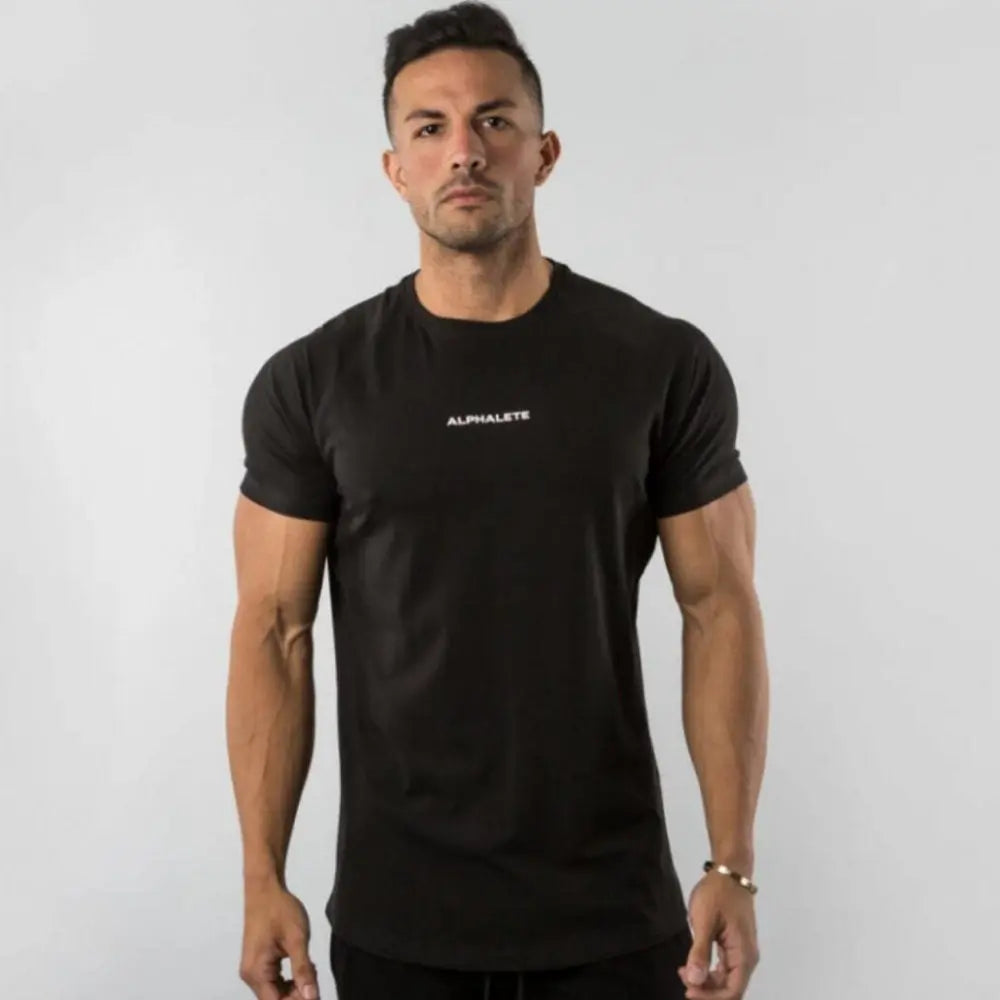 Men Fitted Gym T-Shirt M J Fitness