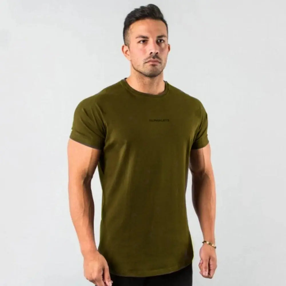 Men Fitted Gym T-Shirt M J Fitness