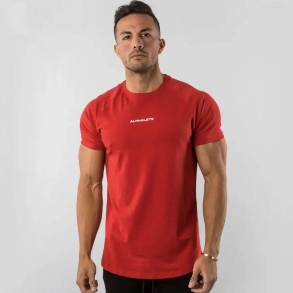 Men Fitted Gym T-Shirt M J Fitness