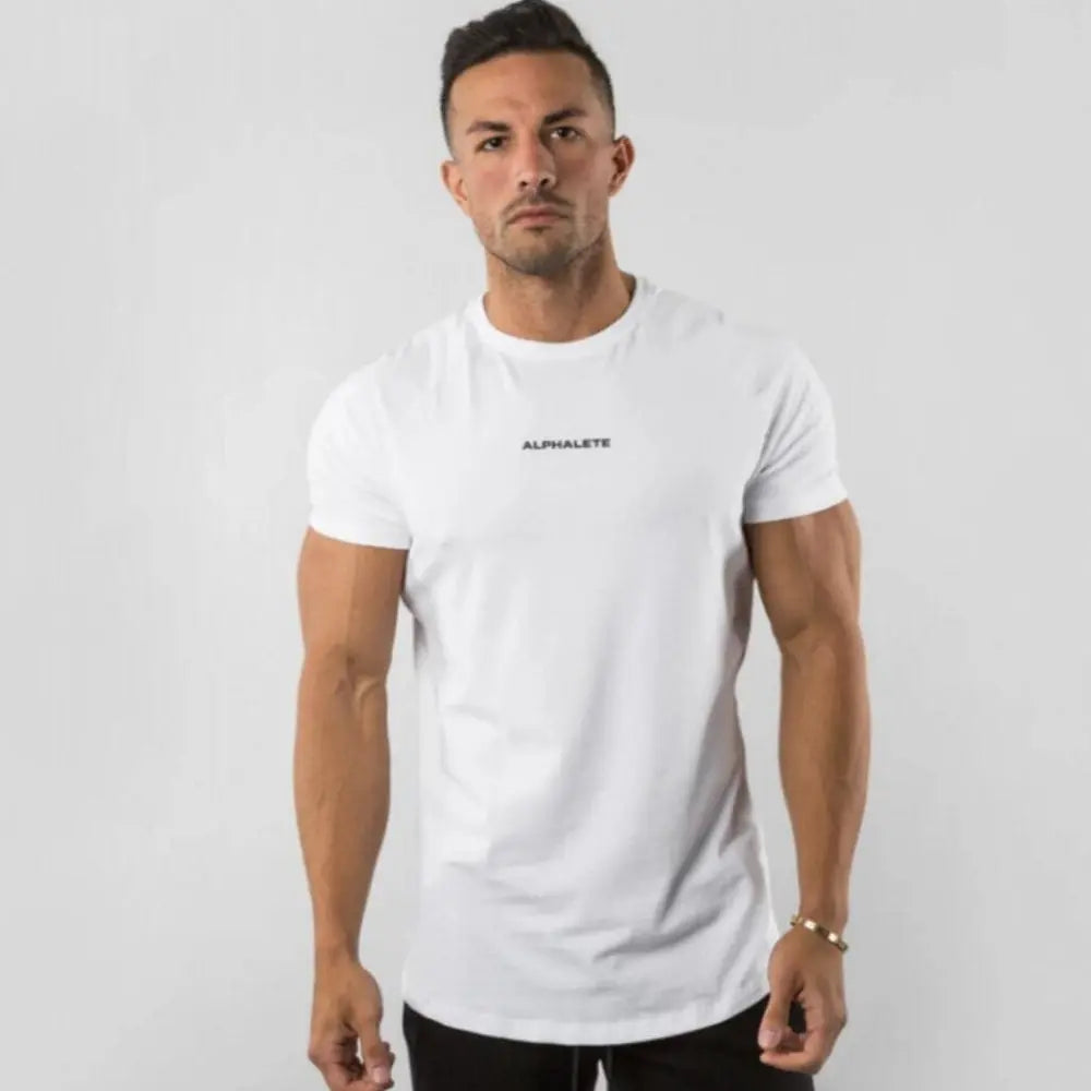 Men Fitted Gym T-Shirt M J Fitness