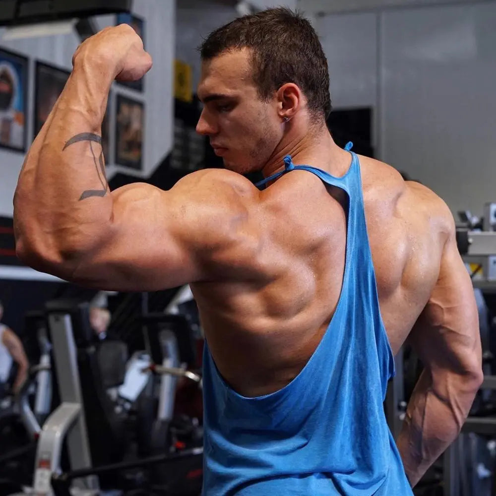 Men's Athletic Printed Gym Workout Bodybuilding Tank Tops M J Fitness