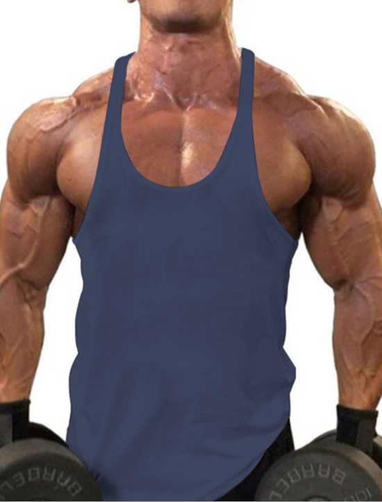 Men's Athletic Printed Gym Workout Bodybuilding Tank Tops M J Fitness