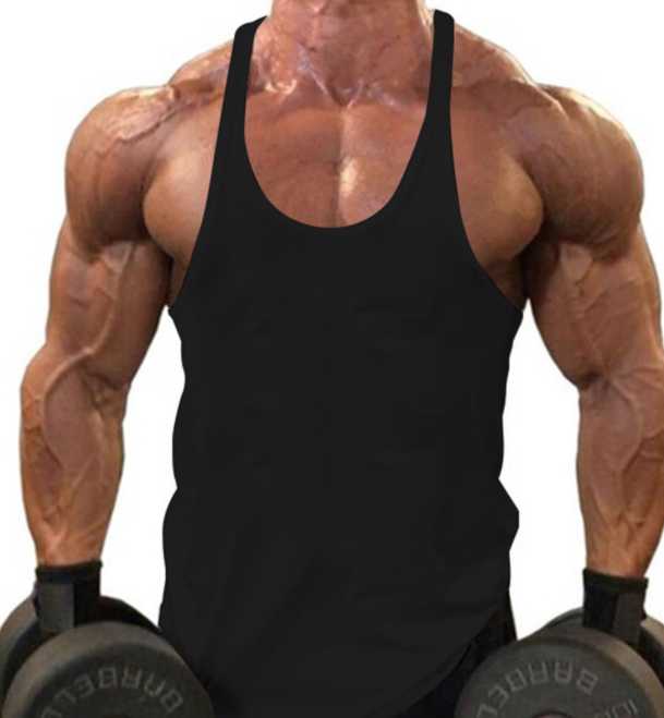 Men's Athletic Printed Gym Workout Bodybuilding Tank Tops M J Fitness