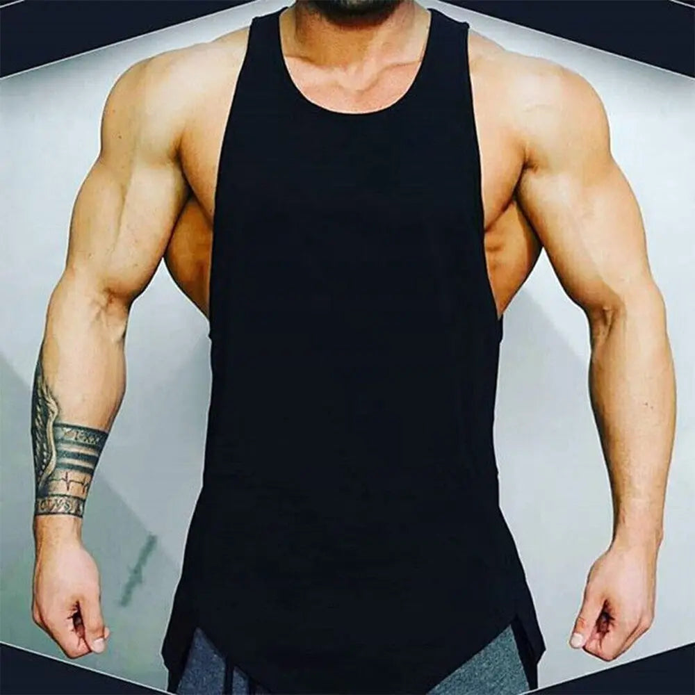 Men's Classic Basic Athletic Sport Gym Fitness Tank Top Casual Solid Sleeveless vest M J Fitness