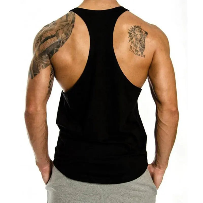 Men's Tank Top Gym Stringer M J Fitness