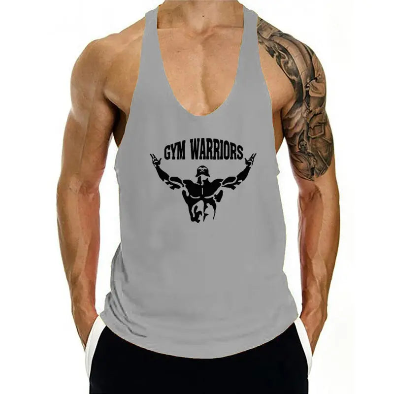 Men's Tank Top Gym Stringer M J Fitness