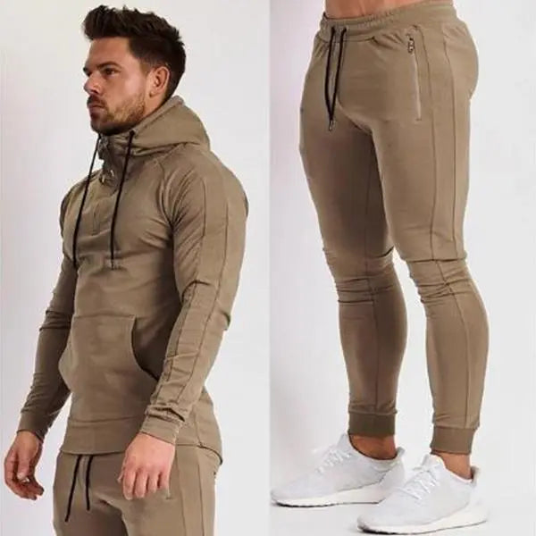 Muscle Fitness Brothers Leisure Sports Fitness Clothing Men's Suit M J Fitness