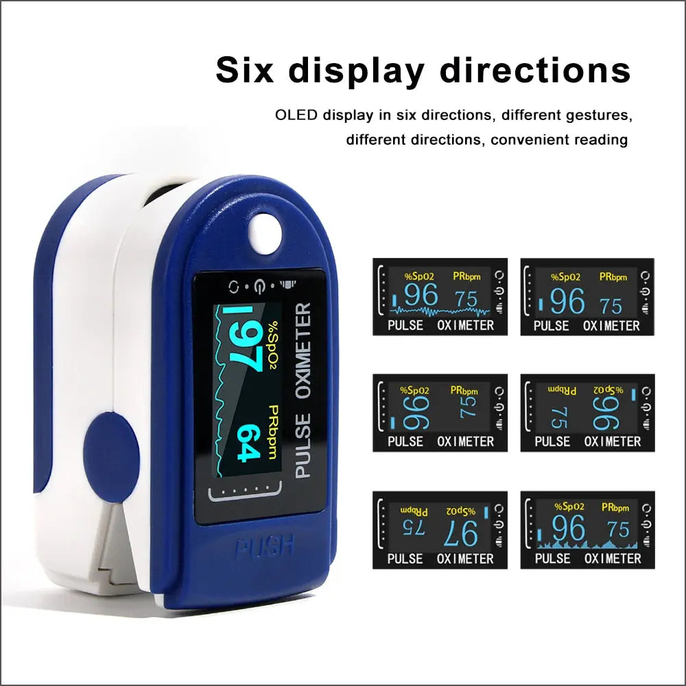 RZ Portable Finger Oximeter Fingertip PulseOximeter Medical Equipment With OLED Display Heart Rate Spo2 PR Pulse Oximeter M J Fitness