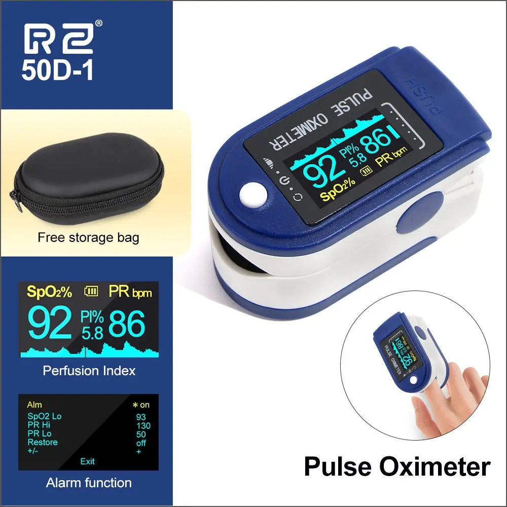 RZ Portable Finger Oximeter Fingertip PulseOximeter Medical Equipment With OLED Display Heart Rate Spo2 PR Pulse Oximeter M J Fitness