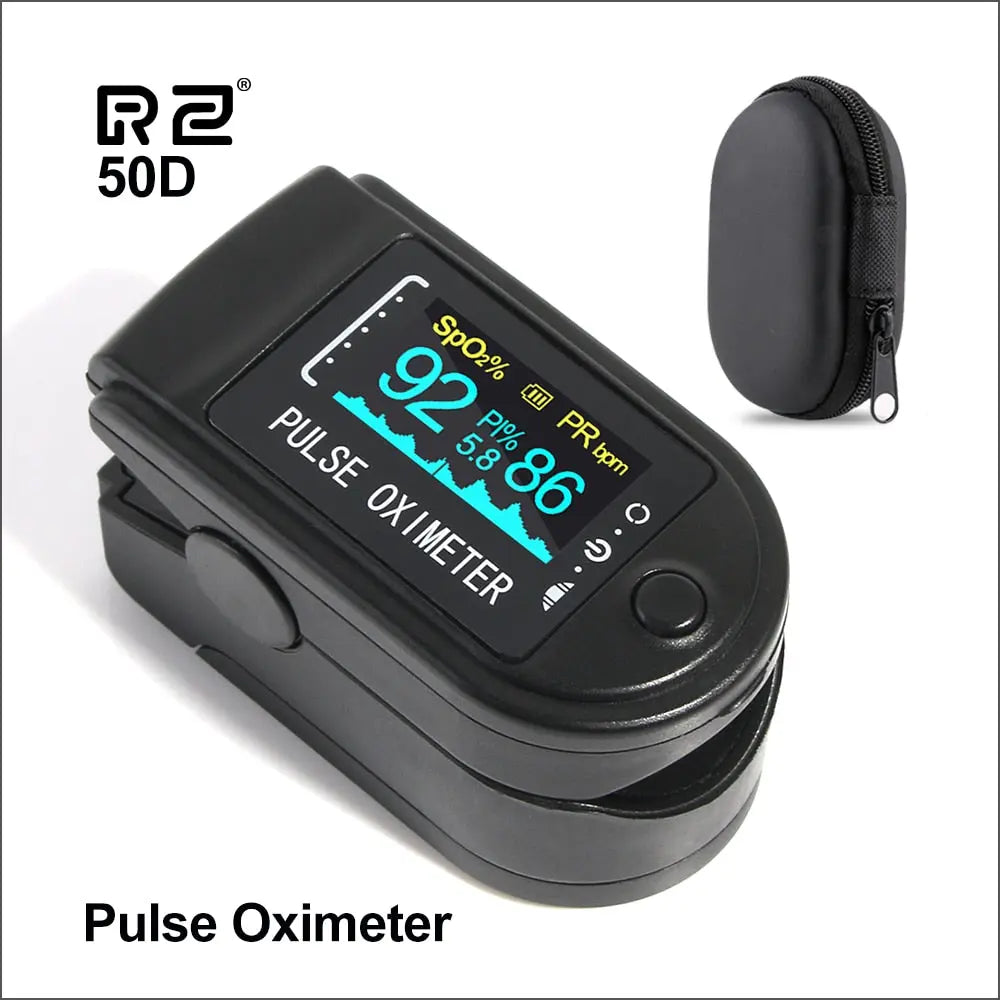 RZ Portable Finger Oximeter Fingertip PulseOximeter Medical Equipment With OLED Display Heart Rate Spo2 PR Pulse Oximeter M J Fitness