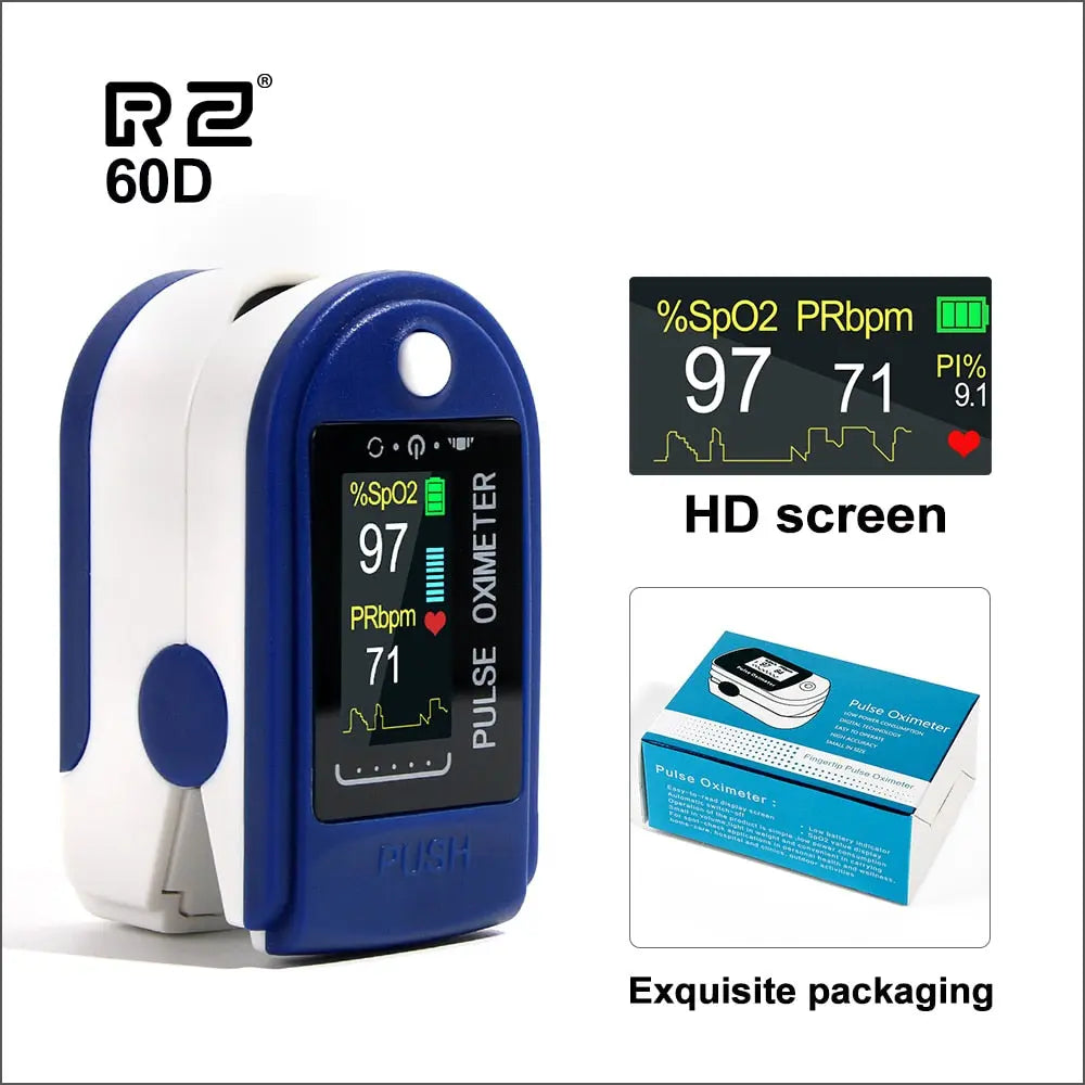 RZ Portable Finger Oximeter Fingertip PulseOximeter Medical Equipment With OLED Display Heart Rate Spo2 PR Pulse Oximeter M J Fitness