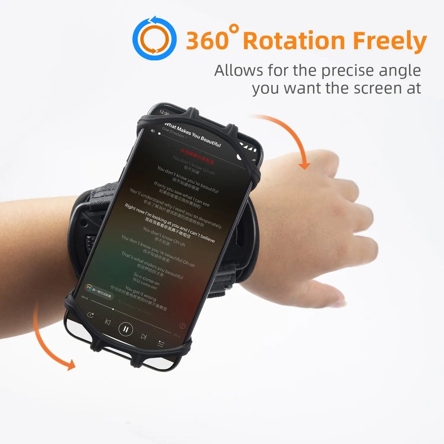 Removable Rotating Sports Phone Wristband Running Wrist Bag Generation Driving Takeaway Navigation Arm Bag Fitness Cycling Trave M J Fitness