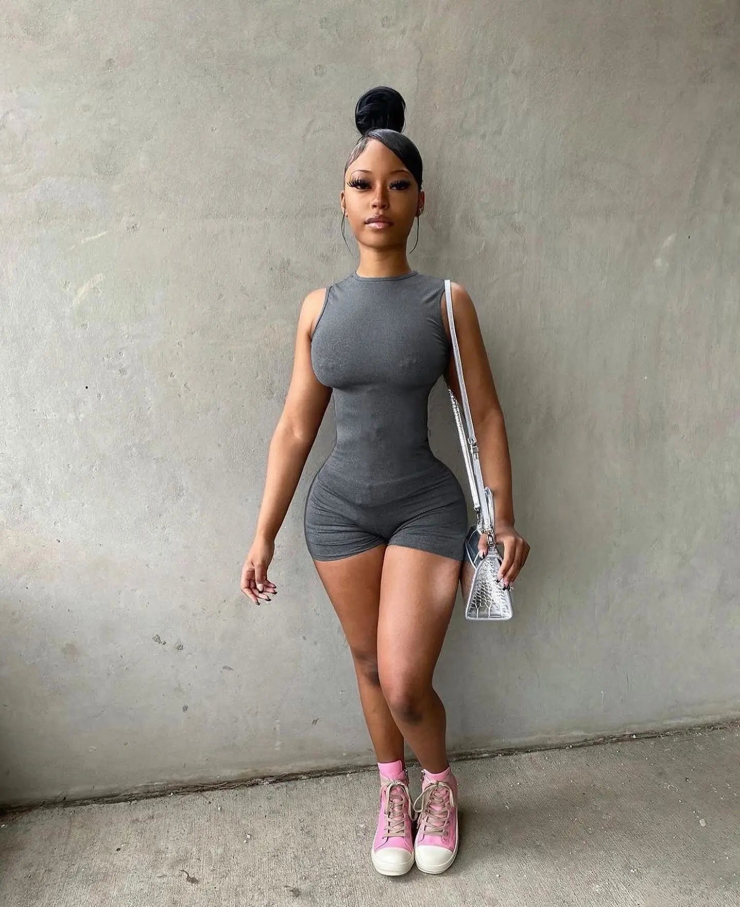 Sexy Bodycon Gym Bodysuit M J Fitness
