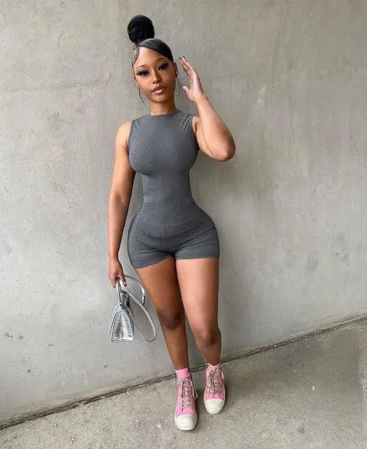Sexy Bodycon Gym Bodysuit M J Fitness