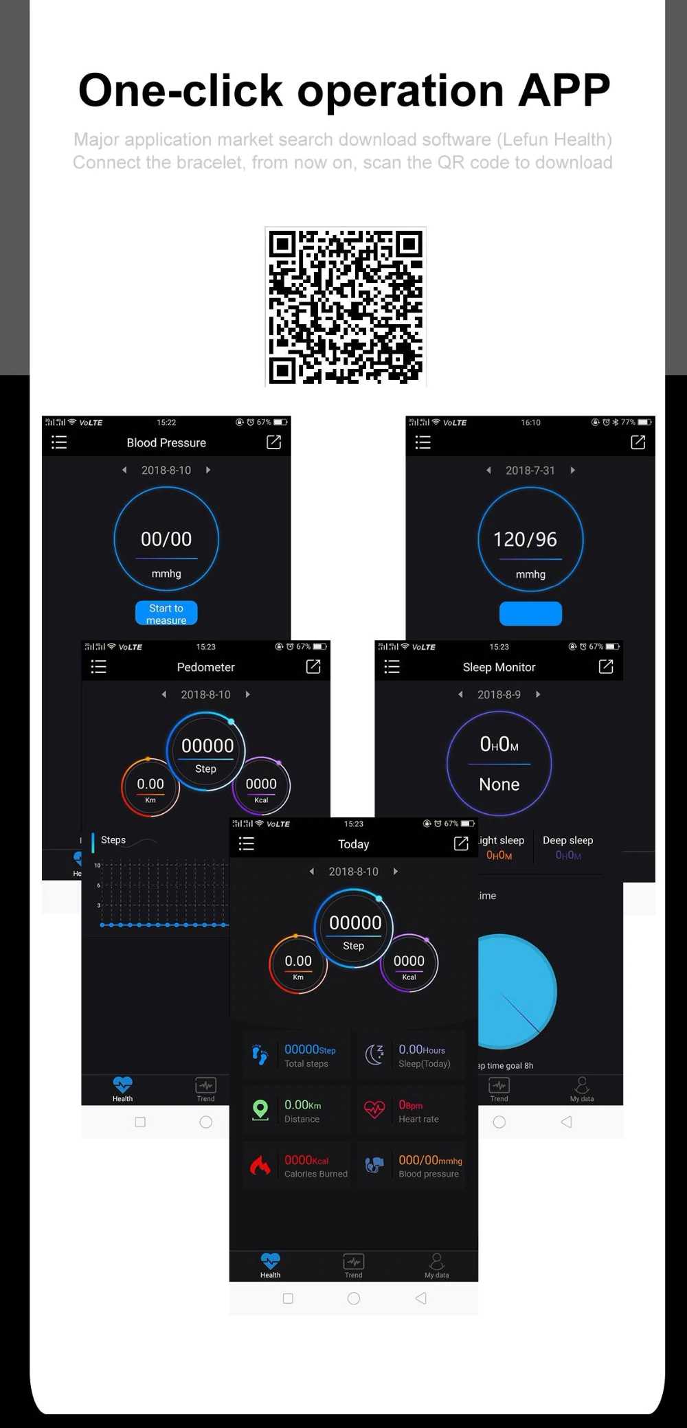 Smart Bracelet Fitness Tracker M J Fitness