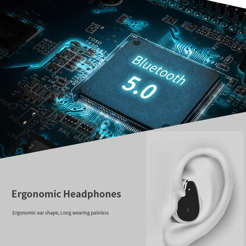 TWS Smart Binaural Bluetooth Headphone Fitness Bracelet Heart Rate Monitor M J Fitness