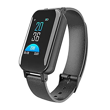TWS Smart Binaural Bluetooth Headphone Fitness Bracelet Heart Rate Monitor M J Fitness