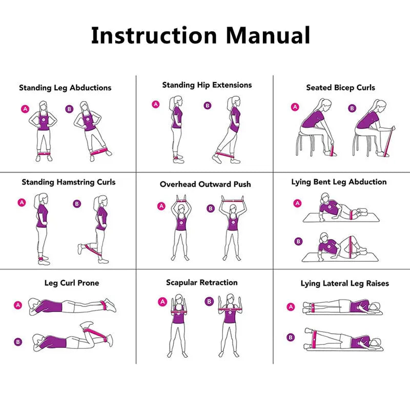 Training Fitness Resistance Bands M J Fitness