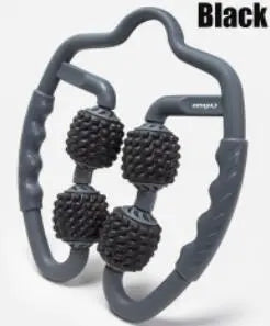 U Shape Trigger Point Massage Roller for Arm Leg Neck Muscle Tissue for Fitness Gym Yoga Pilates Sports 4 Wheel M J Fitness