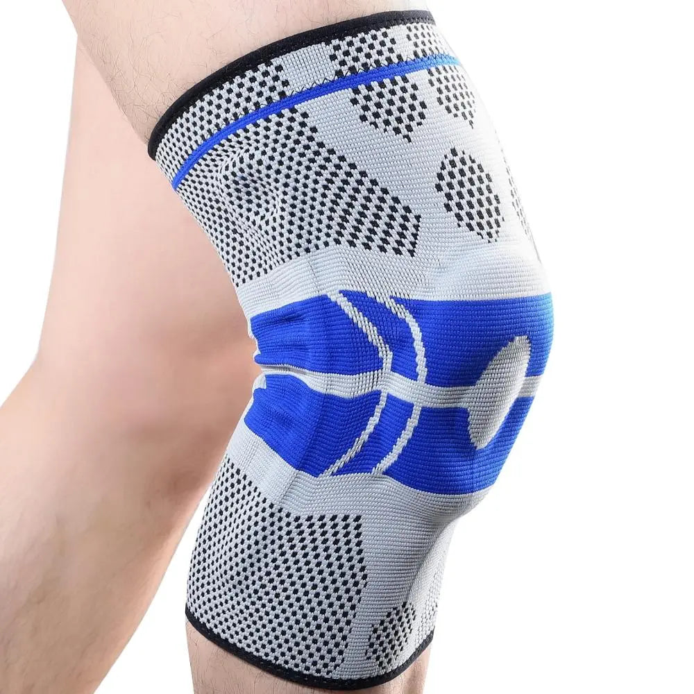 Veidoorn 1PCS Compression Knee Support Sleeve Protector Elastic Kneepad Brace Springs gym Sports basketball Volleyball Running M J Fitness