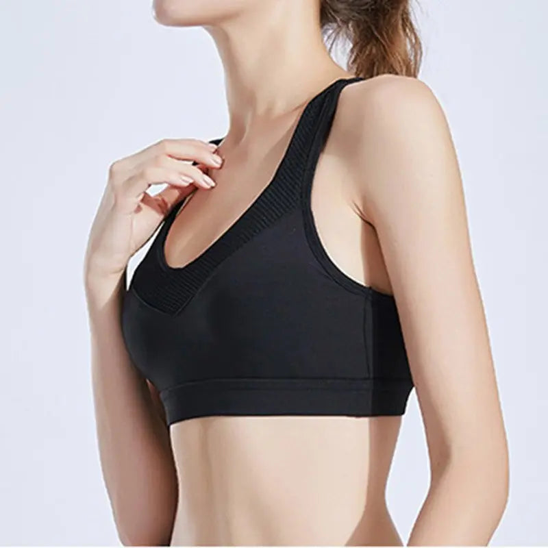 Women Push Up Sexy Breathable Sports Top Female Gym Fitness Cross Strap Sport Underwear Female Patchwork Running Women Tank Top M J Fitness
