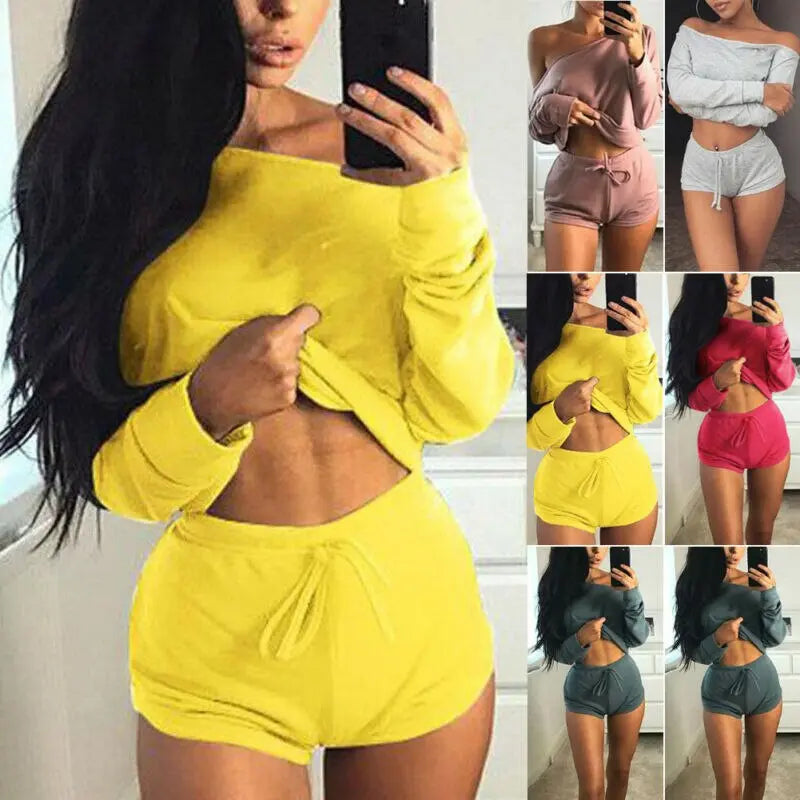 Women's Sport Gym Vest Tops Sports Legging Pants Outfit Wear 2Pcs Outfit Clothes M J Fitness