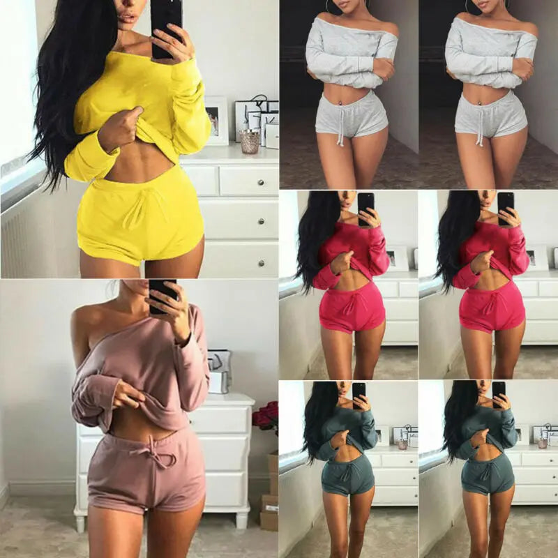 Women's Sport Gym Vest Tops Sports Legging Pants Outfit Wear 2Pcs Outfit Clothes M J Fitness