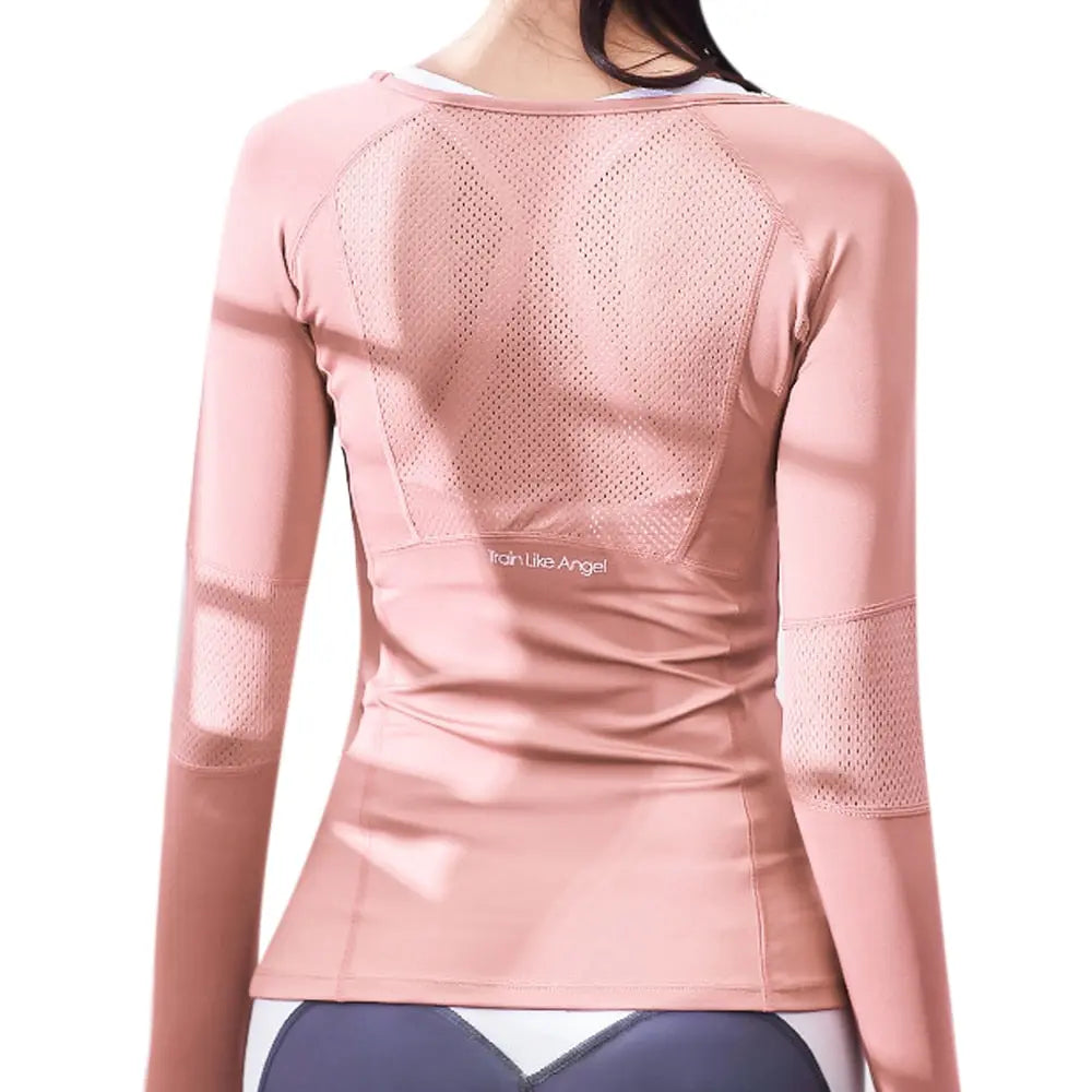 Women's Sports Wear For Fitness Running Jogging Seamless Long Sleeve Gym Woman Sport Shirt Yoga Top Female Workout Tops T-shirt M J Fitness