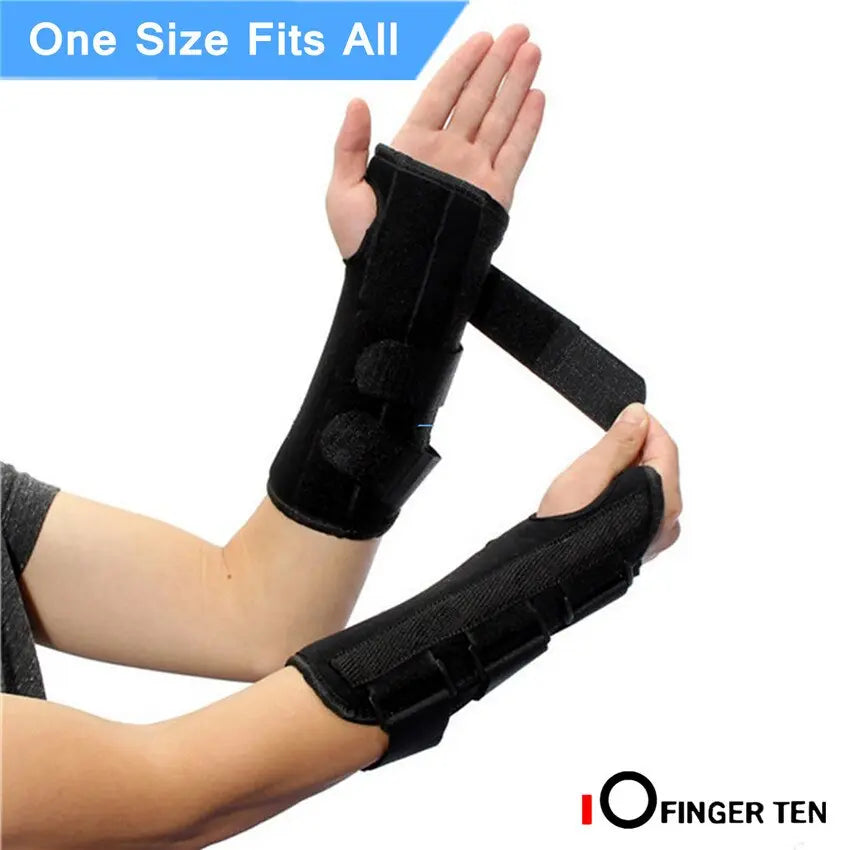 Wrist Support Brace Gym Gloves Straps Pad Bandage Belt Left or Right Hand Breathable Durable Splint Arm Protector Adjustable M J Fitness