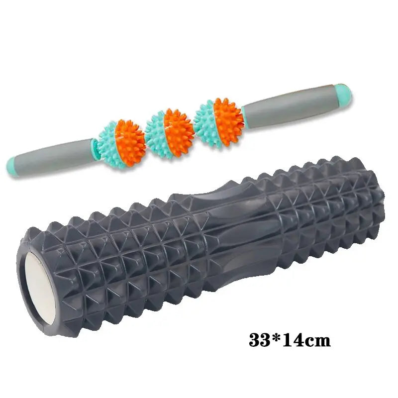 Yoga Column Fitness Pilates Yoga Foam blocks Train Gym muscle relax Massage Roller Grid Trigger Point Therapy Physio Exercise M J Fitness