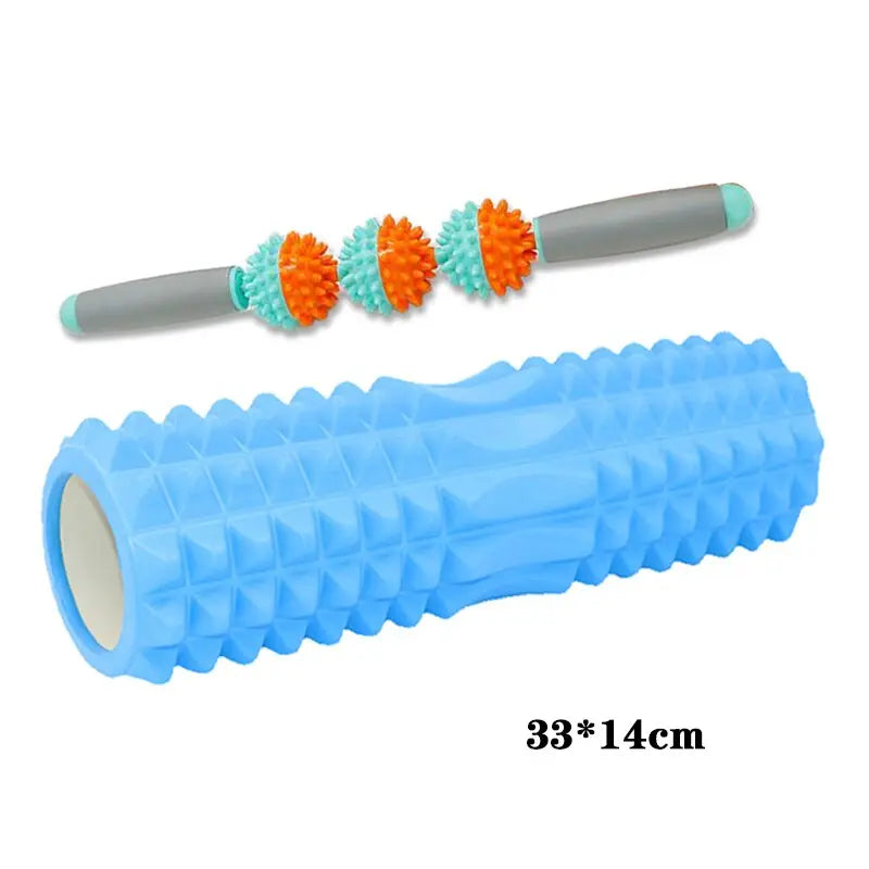 Yoga Column Fitness Pilates Yoga Foam blocks Train Gym muscle relax Massage Roller Grid Trigger Point Therapy Physio Exercise M J Fitness