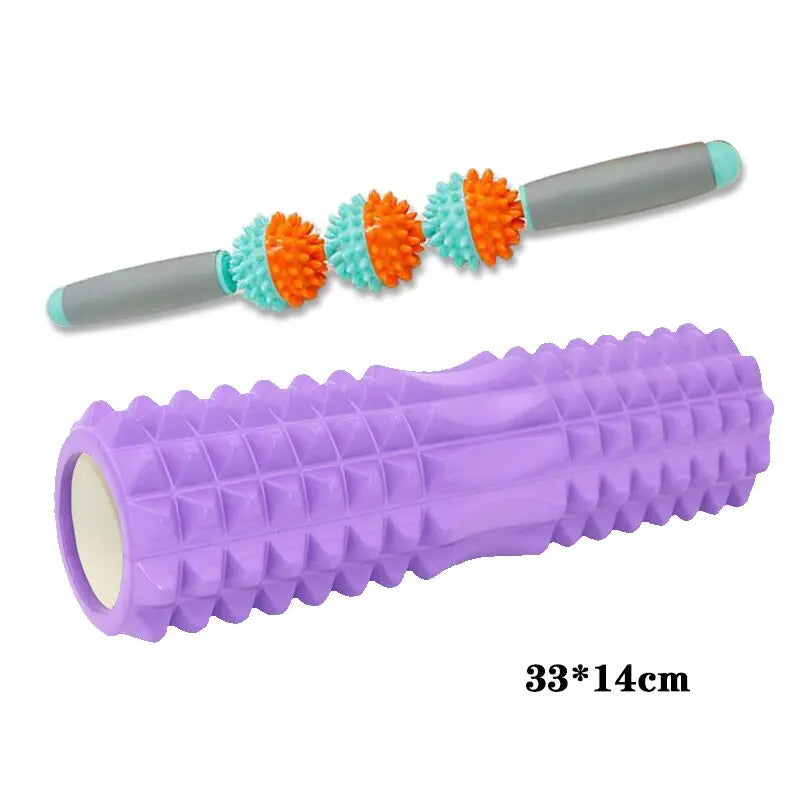Yoga Column Fitness Pilates Yoga Foam blocks Train Gym muscle relax Massage Roller Grid Trigger Point Therapy Physio Exercise M J Fitness