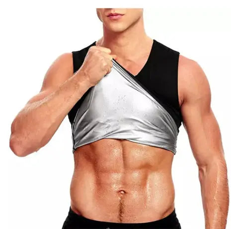 Fitness Corset Men's Shapewear Heat Trapping Shirt Sweat Body Shaper Vest Bodysuit M J Fitness