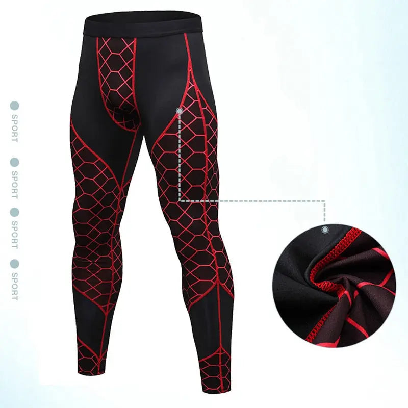 Men's Compression Run jogging Suits Grid Clothes Sports Set Long t shirt And Pants Gym Fitness workout Tights clothing 2pcs Sets M J Fitness