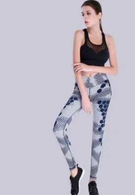Printed sports yoga pants Yoga tops M J Fitness
