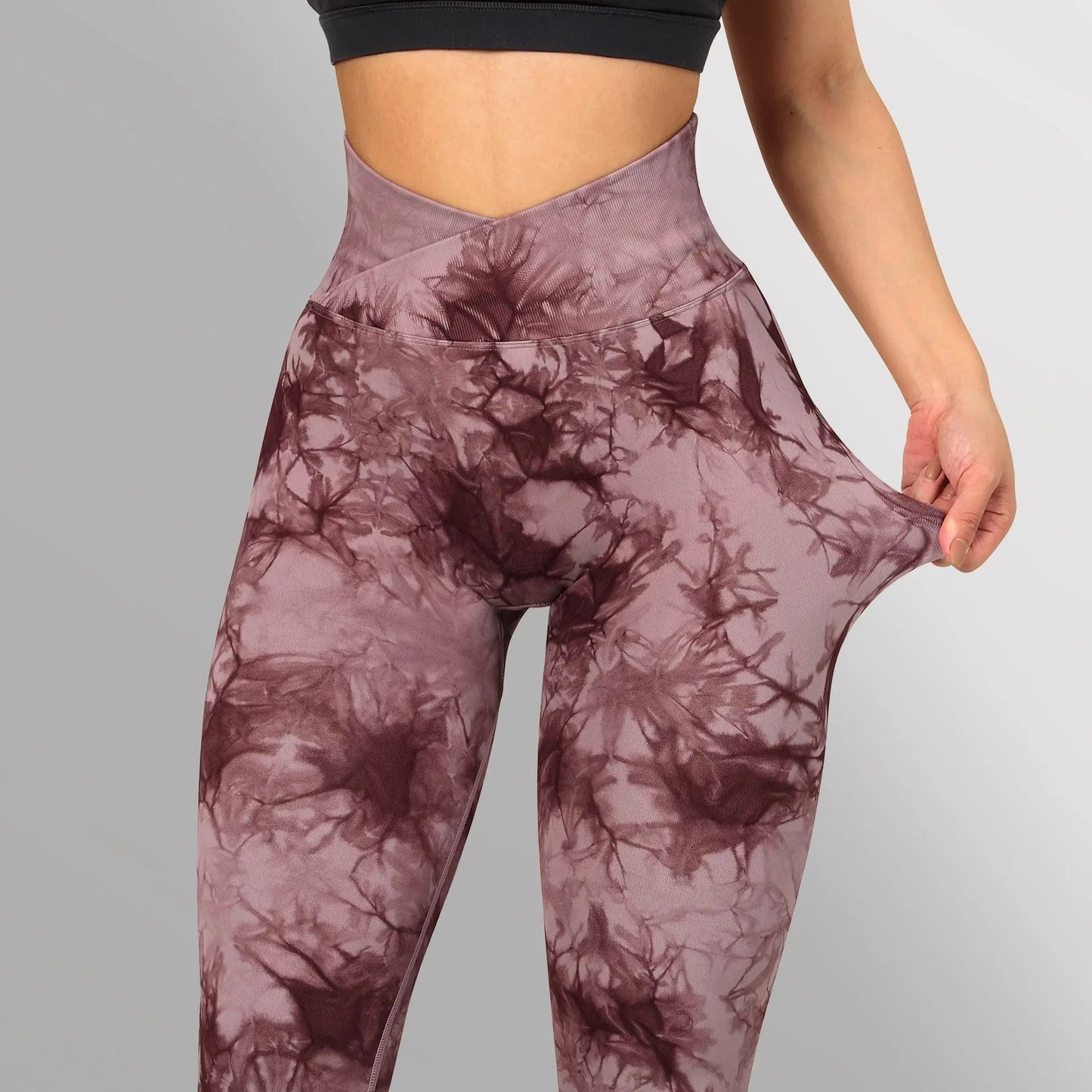 Seamless Tie Dye Leggings Women Yoga Pants Push Up Sport Fitness Running Gym Leggings M J Fitness