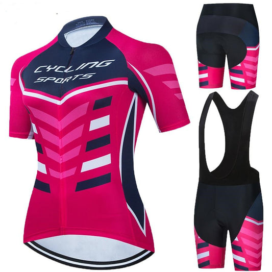 Short-sleeved Bib Cycling Jersey Suit, Cycling Top M J Fitness