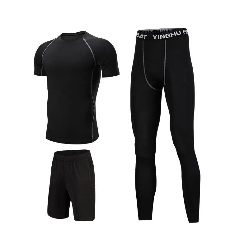 Running Workout Clothes Men 7pcs / sets Compression Running Basketball Games Jogging Tights set of underwear Gym Fitness sports sets M J Fitness