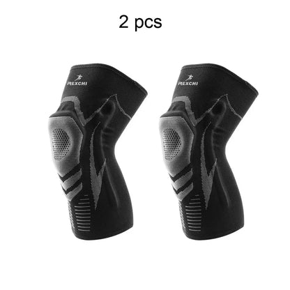 Basketball Knee Pads with Support Silicon Padded Elastic Non-slip Patella Brace Kneepad for Fitness Gear Protector Tennis M J Fitness