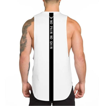 Brand Fitness Clothing Men's Summer Sports Running Vest No Pain No Gain M J Fitness
