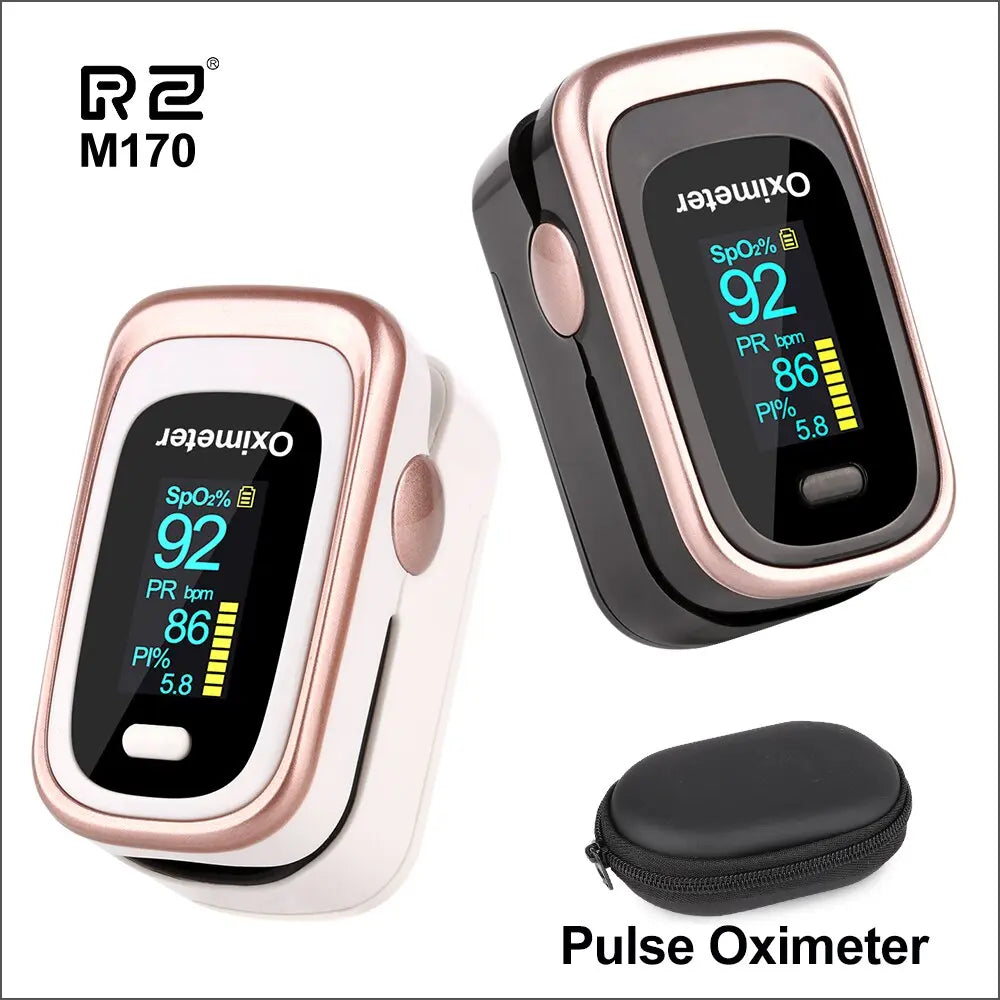 RZ Portable Finger Oximeter Fingertip PulseOximeter Medical Equipment With OLED Display Heart Rate Spo2 PR Pulse Oximeter M J Fitness