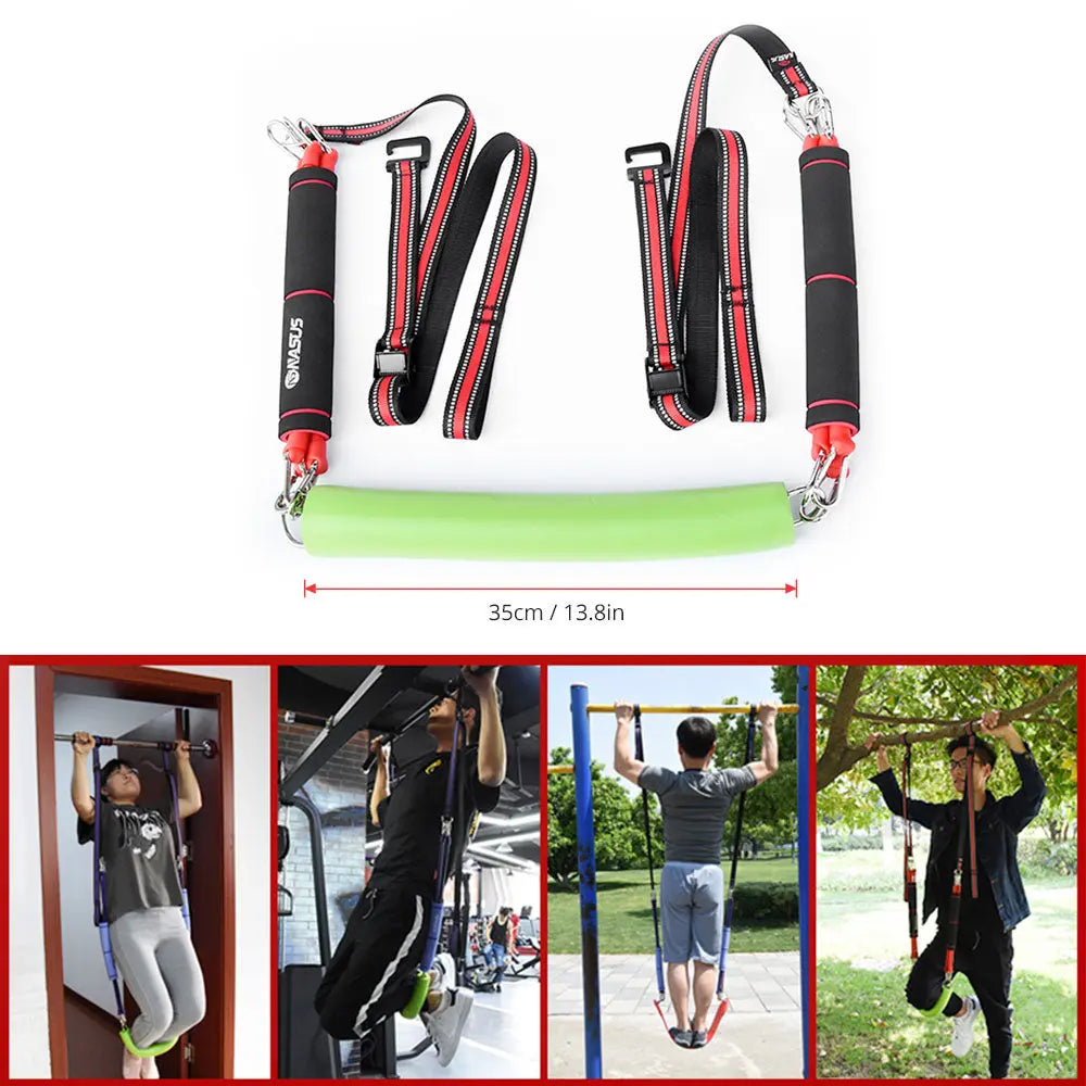 Sport Fitness door Resistance Band Pull up Bar Slings Straps horizontal bar Hanging Belt Chin Up Bar Arm Muscle Training M J Fitness