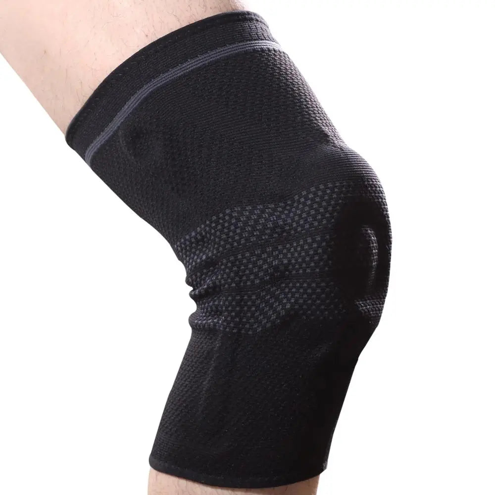 Veidoorn 1PCS Compression Knee Support Sleeve Protector Elastic Kneepad Brace Springs gym Sports basketball Volleyball Running M J Fitness